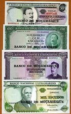 CONJUNTO Moçambique, 50;100;500;1000 escudos, ND (1976), P-116-117-118-119, UNC, usado comprar usado  Enviando para Brazil