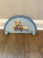 Prateleira de parede azul vintage coelhos flores tulipa vagão ganso ovelha comprar usado  Enviando para Brazil