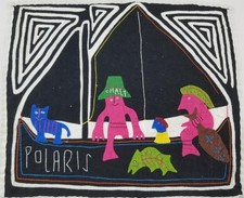Usado, Tapeçaria vintage tradicional Kuna Mola arte popular 39x33cm comprar usado  Enviando para Brazil