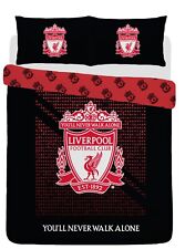 Conjuntos de edredom oficiais Liverpool FC preto e vermelho crista solteiro casal LFC comprar usado  Enviando para Brazil