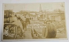 Usado, Carrinho de pipoca 1914 Healdton Oklahoma Oil Field Town RPPC suporte de hambúrguer comprar usado  Enviando para Brazil