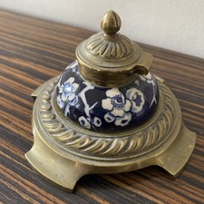 Inkwell ceramic brass for sale  CLACTON-ON-SEA