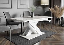 Mesa extensível 140-180x80cm cozinha efeito mármore branco comprar usado  Enviando para Brazil