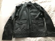 Mans black leather for sale  UK