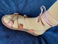 Sandalen flach einfach gebraucht kaufen  Leipzig