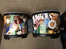 Batería doble de piso bongo de percusión para niños REMO 6"" y 5"" patas segunda mano  Embacar hacia Mexico