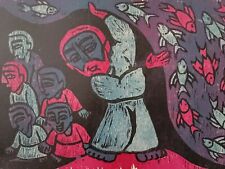 1960s "Raimundo De Oliveira" Brasil Linocut ou Impressão em Madeira - A Pequena Bíblia  comprar usado  Enviando para Brazil