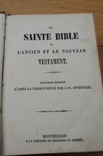 Bible protestante version d'occasion  La Ville-du-Bois