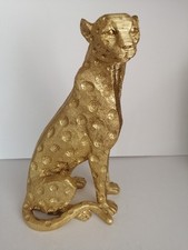 Gold cheetah figurine for sale  PERSHORE