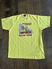 Camiseta manga amarela vintage SAAB 9000 Striking Viking 1987 GG comprar usado  Enviando para Brazil