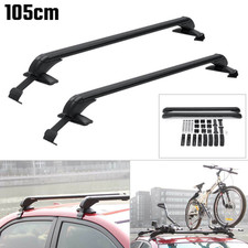 Porta-bagagens universal 105 cm teto superior para carro barra transversal alumínio com trava, usado comprar usado  Enviando para Brazil
