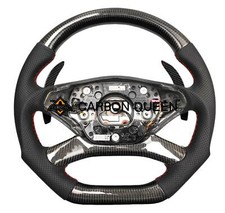 VOLANTE DE FIBRA DE CARBONO REAL PARA 11-13 Mercedes W221 S65 AMG CL550 CL63 S63 comprar usado  Enviando para Brazil