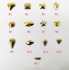 Usado, 100 peças topo de forma pequena mina de ouro cristal tcheco strass flatback nail art  comprar usado  Enviando para Brazil