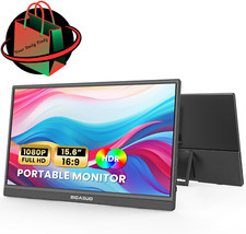 Monitor portátil BIGASUO, 15,6"" 1080p suporte de alta definição total monitor portátil para laptop, usado comprar usado  Enviando para Brazil