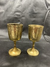 Vintage brass goblets for sale  YORK