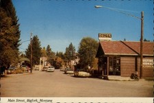 Cartão postal antigo Flathead County Montana Bigfork,MT Main Street, usado comprar usado  Enviando para Brazil