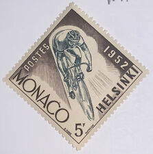 Usado, Selos de viagem: 1952 selos de Mônaco Sc# 298 Jogos Olímpicos de Helsinque corrida de bicicleta, MOGLH comprar usado  Enviando para Brazil