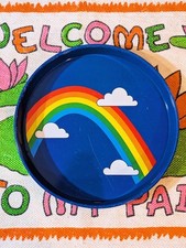 Usado, Antiga Bandeja de Nuvem Arco-íris Cheinco Colecionável Vintage MCM Groovy Retrô comprar usado  Enviando para Brazil