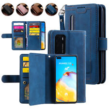 Capa carteira com zíper vários cartões couro flip capa para Huawei P20/P30/P40 Lite Pro comprar usado  Enviando para Brazil