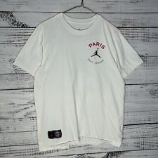 Camiseta Air X Jordan PSG Paris Saint-Germain Doble Cara Blanca Gráfica Mediana segunda mano  Embacar hacia Argentina