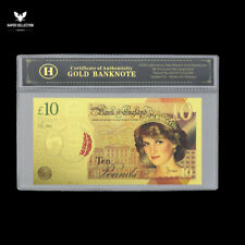 Billetes de oro de la princesa Diana diez libras dinero sin moneda decoración del hogar segunda mano  Embacar hacia Argentina