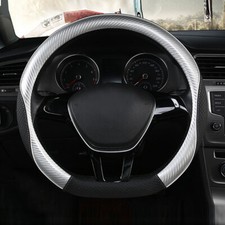 Acessórios de carro capa de volante fibra de carbono + protetor antiderrapante de couro comprar usado  Enviando para Brazil