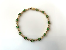 Emerald bracelet 9ct for sale  LIVERPOOL