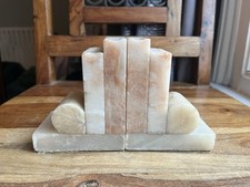 Vintage alabaster bookends for sale  GRIMSBY