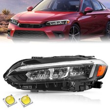 Para 2022-2023 Honda Civic Chrome Full LED com farol lateral esquerdo do motorista DRL comprar usado  Enviando para Brazil