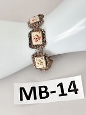 Pulseira antiga chinesa prata filigrana osso scrimshaw símbolo 6 painéis comprar usado  Enviando para Brazil