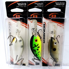 Bomber 1/2 Oz Fat Free Shad Square Lip 2 1/2" isca artificial 6-10 pés você escolhe a cor, usado comprar usado  Enviando para Brazil