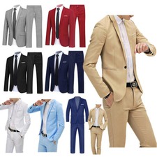 Conjunto de calça colete jaqueta lapela entalhe terno casamento empresarial masculino 3 peças comprar usado  Enviando para Brazil