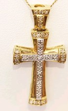 Gold diamond cross for sale  WORKINGTON