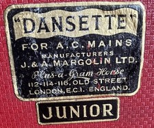 Dansette junior red for sale  NEWCASTLE UPON TYNE
