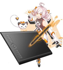 Tablet de desenho GAOMON M10K, tablet gráfico grande 10x6 polegadas com anel de toque comprar usado  Enviando para Brazil