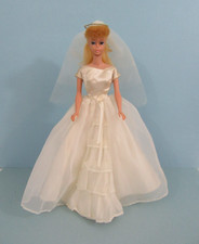Roupas de boneca Barbie vintage VESTIDO DE CASAMENTO E VÉU PARA SONHO DE NOIVA #947 - MARCADO, usado comprar usado  Enviando para Brazil