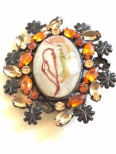 Broche ovale vintage d'occasion  Noailles