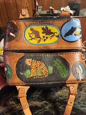 Bolsa ou bolsa de couro boho pintada nativa americana muito exclusiva , usado comprar usado  Enviando para Brazil