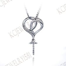 Venda pingente de casamento de prata esterlina 925 corte redondo semi montagem diamantes joias comprar usado  Enviando para Brazil