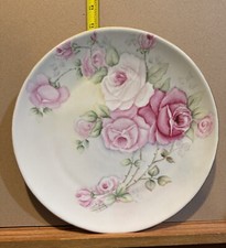 Prato Vintage Hschenreuther Alemanha 12,5" - Rosas Pintadas à Mão - Eva Farmer comprar usado  Enviando para Brazil