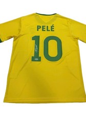 Camiseta amarela autografada Pelé Brasil assinada à mão autenticação BAS comprar usado  Enviando para Brazil