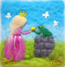 Wollbild froschkönig prinzess gebraucht kaufen  Deutschland