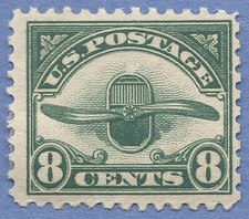 SC#C4 1923 selo de correio aéreo dos EUA 8C radiador e hélice - articulado e defeituoso -02 comprar usado  Enviando para Brazil