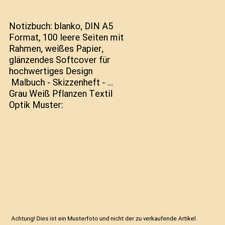 Notizbuch blanko din gebraucht kaufen  Trebbin
