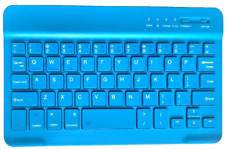 Teclado Bluetooth Ultra Fino Portátil Azul Mini 8” X 5” Teclado Sem Fio Recha comprar usado  Enviando para Brazil