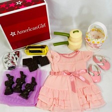 Kit de boneca American Girl 18" Kittredge conjunto para fazer doces com vestido rosa/sapatos roupa, usado comprar usado  Enviando para Brazil