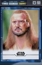Star Wars Card Trader - Lendária arte estelar tungstênio dourado - Qui-Gon Jinn comprar usado  Enviando para Brazil