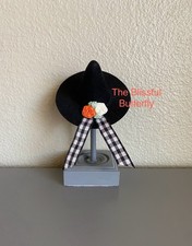 Boneca Madame Alexander Chapéu Bruxa Negra ~ Flores/Fita ~ Halloween para Boneca 8" comprar usado  Enviando para Brazil