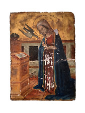 ANUNCIAÇÃO MEDIEVAL TOSCANA DO SÉCULO XV MADONNA TÊMPERA MADEIRA OURO comprar usado  Enviando para Brazil