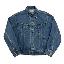 Jaqueta caminhoneiro jeans vintage Lee PATD 153438 anos 80 azul masculina 44R fabricada nos EUA comprar usado  Enviando para Brazil